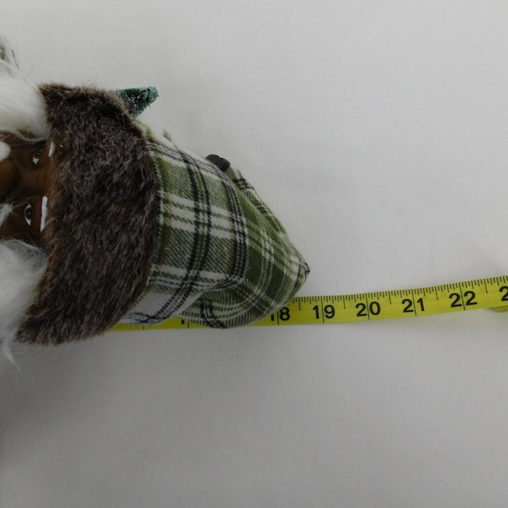 African American Black Santa Figure Ashland Holiday Pines Green Brown Woodland - Picture 10 of 10